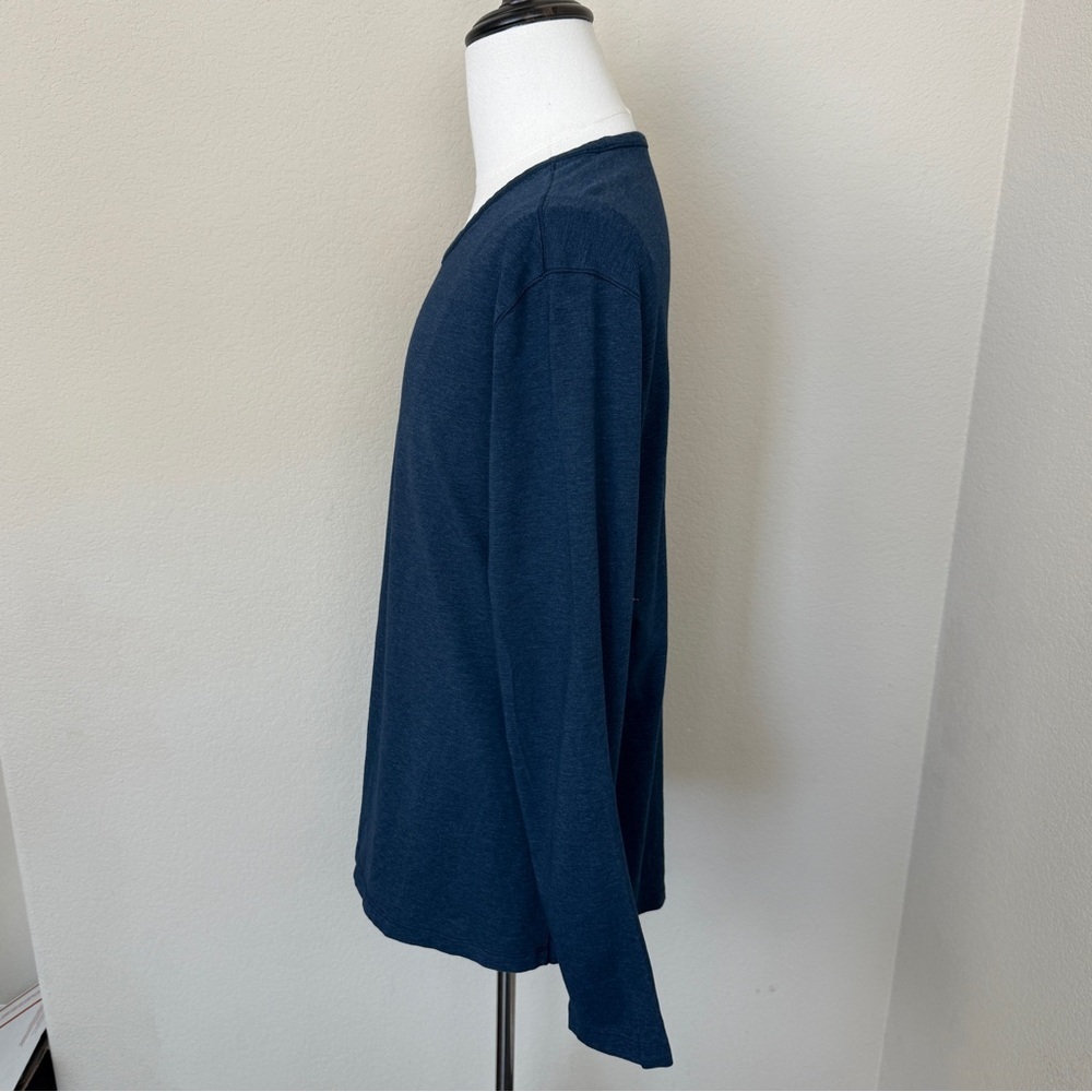 Lululemon Men’s 5 Year Basic Long Sleeve Size XL Heathered Nautical Navy - Picture 8 of 8